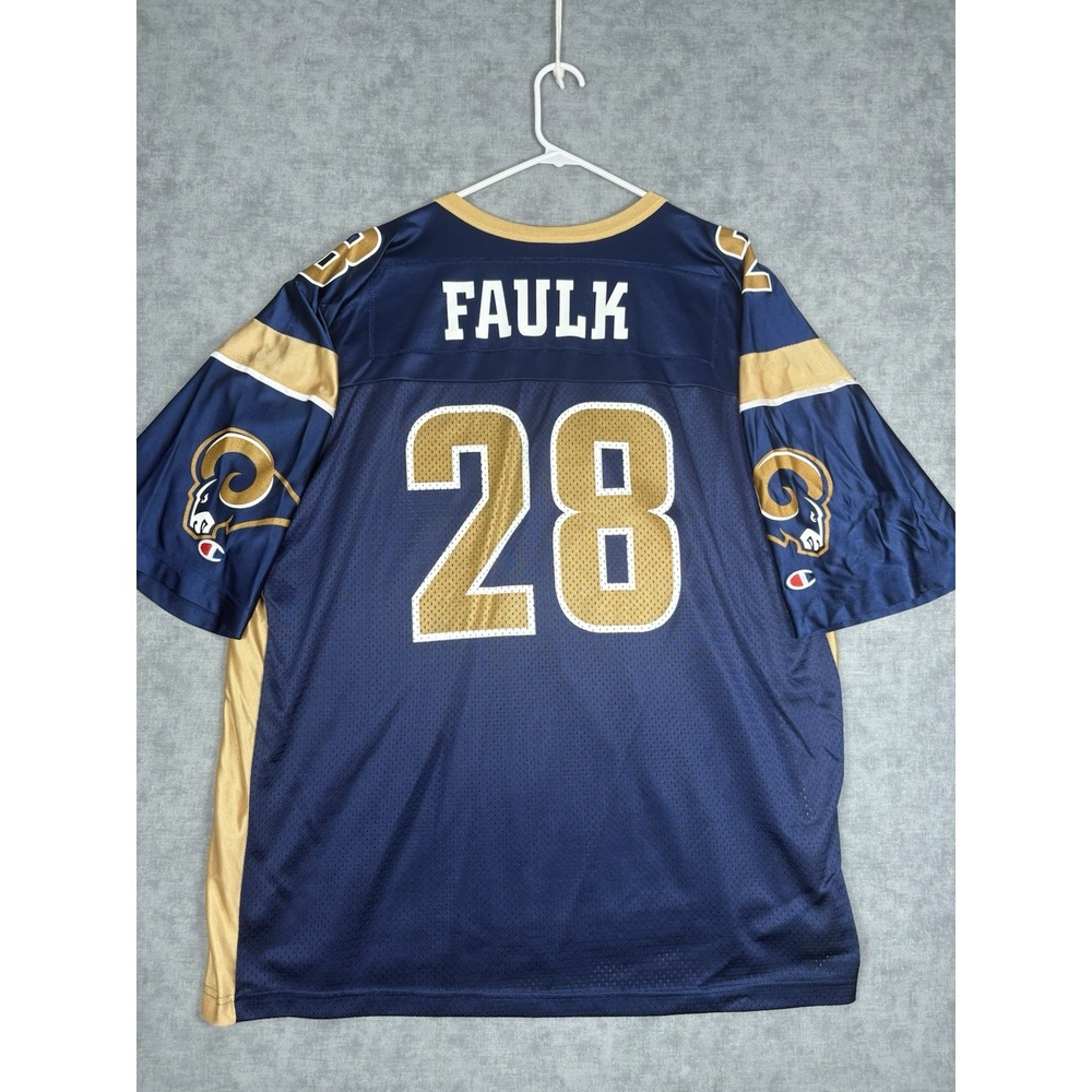 Vintage Champion Marshall Faulk #28 St Louis Rams Jersey XXL 52 NFL 2000s
